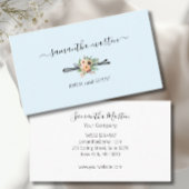 Blue Floral Hair Stylist Visitenkarte