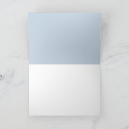 Blue Floral Halloween Baby Dusche Danke Karte (Innenseite)