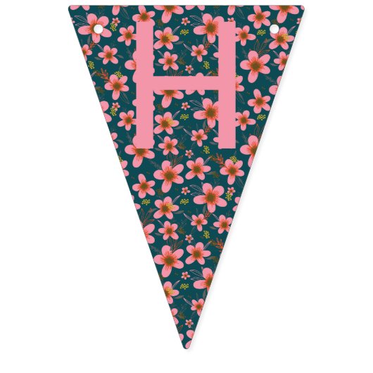 Blue Floral Happy Summer Banner (Dritte Fahne)