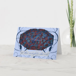 Blue Floral Herzlich willkommen auf der Nachbarsch Ankündigung