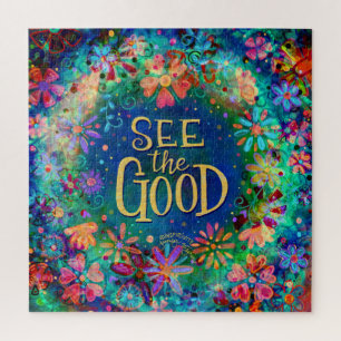 Blue Floral Hübsch Erleben Sie den guten Inspirivi Puzzle