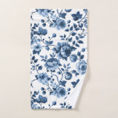 Blue Floral Hütte Garden Badhandtuch Set (Handtuch)