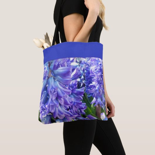 Blue Floral Hyacinth Blume Tasche (Von Nahem)