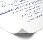 Blue Floral Hydrangea Botanical Bloom Time Kapsel Poster (Ecke)