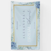 Blue Floral Hydrangea Brautparty Banner (Vertikal)