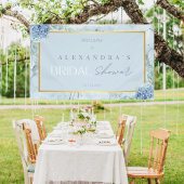 Blue Floral Hydrangea Brautparty Banner