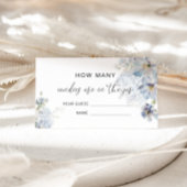 Blue floral Hydrangea erraten, wie viele Bonbons Begleitkarte