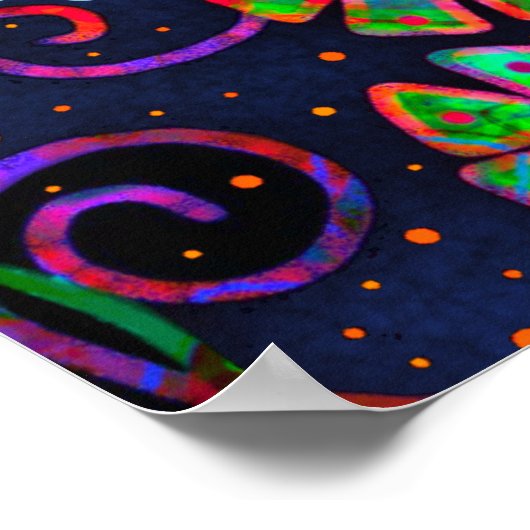 Blue Floral Inspiration"Be Kind" Schule Poster (Ecke)