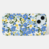 Blue Floral iPhone Case (Rückseite (Horizontal))