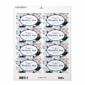 Blue Floral Jar Labels (Vorne)