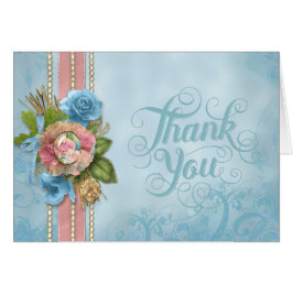 Blue Floral Jeden Anlaß Card