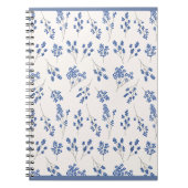 Blue Floral Journal – Elegant Botanical Notebook Notizblock (Vorderseite)