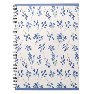 Blue Floral Journal – Elegant Botanical Notebook Notizblock