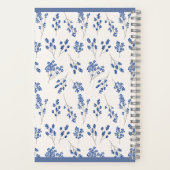 Blue Floral Journal – Elegant Botanical Notebook Notizblock (Rückseite)