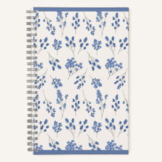 Blue Floral Journal – Elegant Botanical Notebook Notizblock