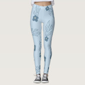 BLUE FLORAL LEGGINGS (Vorderseite)