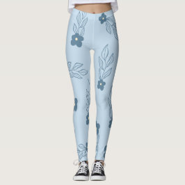 BLUE FLORAL LEGGINGS