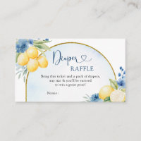 Blue Floral Lemon Main Squeeze Diaper Raffekarte