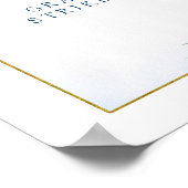 Blue Floral Lemon Main Squeeze Dusche Foto Stand Poster (Ecke)