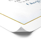 Blue Floral Lemon Main Squeeze Mama osa Bar Poster (Ecke)