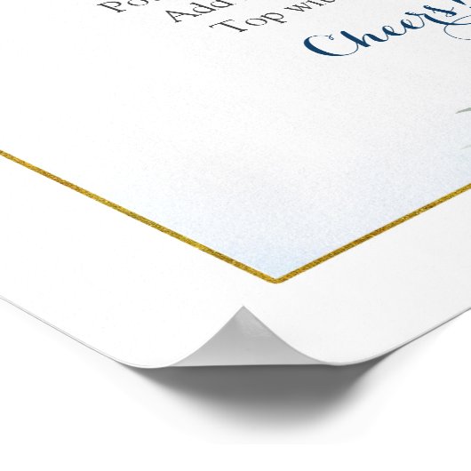 Blue Floral Lemon Main Squeeze Mama osa Bar Poster (Ecke)