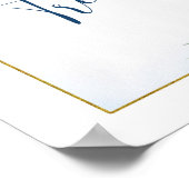 Blue Floral Lemon Main Squeeze Süßigkeiten und Lec Poster (Ecke)