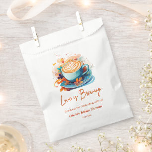 Blue Floral Liebe ist das Brechen Coffee Brautpart Geschenktütchen