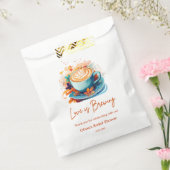 Blue Floral Liebe ist das Brechen Coffee Brautpart Geschenktütchen (Versiegelt)