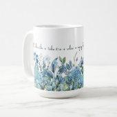 Blue Floral 'Mindful Blooms' Tasse (Vorderseite Links)