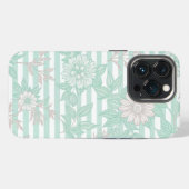 Blue Floral Minimalist iPhone Hülle (Rückseite (Horizontal))
