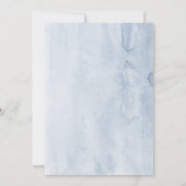 Blue Floral Modern Birthday Party Einladung (Rückseite)