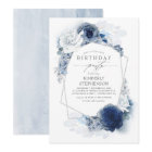 Blue Floral Modern Birthday Party