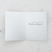 Blue Floral Moderne individuelle Alterskarte Karte (Innenseite)