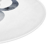 Blue Floral Monogram Initial B Schneidebrett (Ecke)