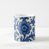 Blue Floral Mug. Kaffeetasse (Mittel)