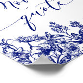 Blue Floral Name, dass Movie Zitat Dusche Spielzei Poster (Ecke)