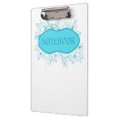 Blue Floral Notebook Cover Klemmbrett (Links)