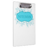 Blue Floral Notebook Cover Klemmbrett (Rechts)