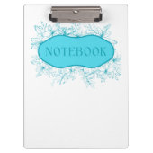 Blue Floral Notebook Cover Klemmbrett (Vorderseite)
