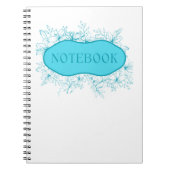 Blue Floral Notebook Cover Notizblock (Vorderseite)
