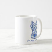 Blue Floral Oaster Bunny Coquette Kaffeetasse (VorderseiteRechts)