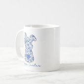 Blue Floral Oaster Bunny Coquette Kaffeetasse (Vorderseite Links)