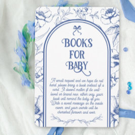 Blue Floral Ornament Vintag Books for Baby Begleitkarte