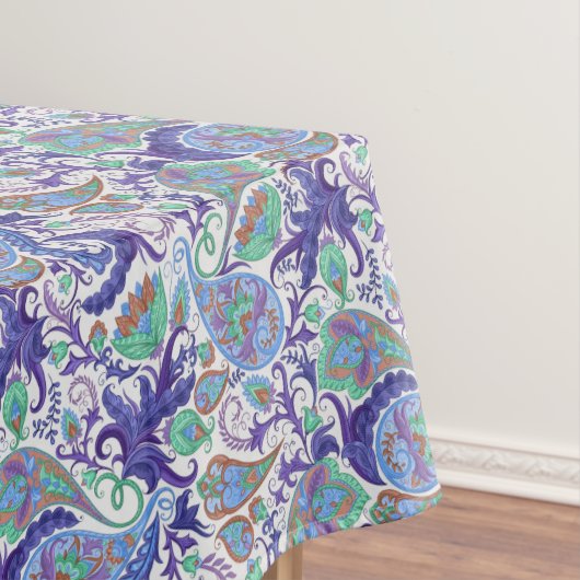 Blue Floral Paisley Tischdecke (Beispiel)