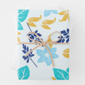 Blue Floral Paper Geschenkpapier Set (Beispiel)