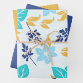 Blue Floral Paper Geschenkpapier Set (Beispiel)