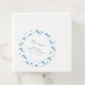 Blue Floral Pattern Baby Dusche Geschenkanhänger (Beispiel)