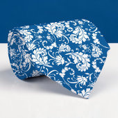 Blue Floral Pattern Custom Necktie Krawatte