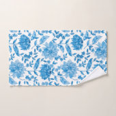 Blue floral pattern towels on display badhandtuch set (Handtuch)