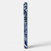 blue floral pattern with diverse leaves & blossoms Case-Mate iPhone hülle (Rückseite / Links)